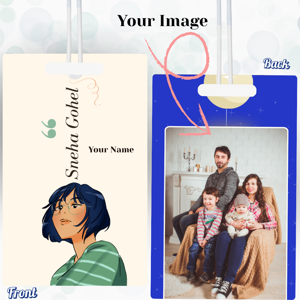 Luggage Tag With Name & Image Customisation - 7*9 Cm