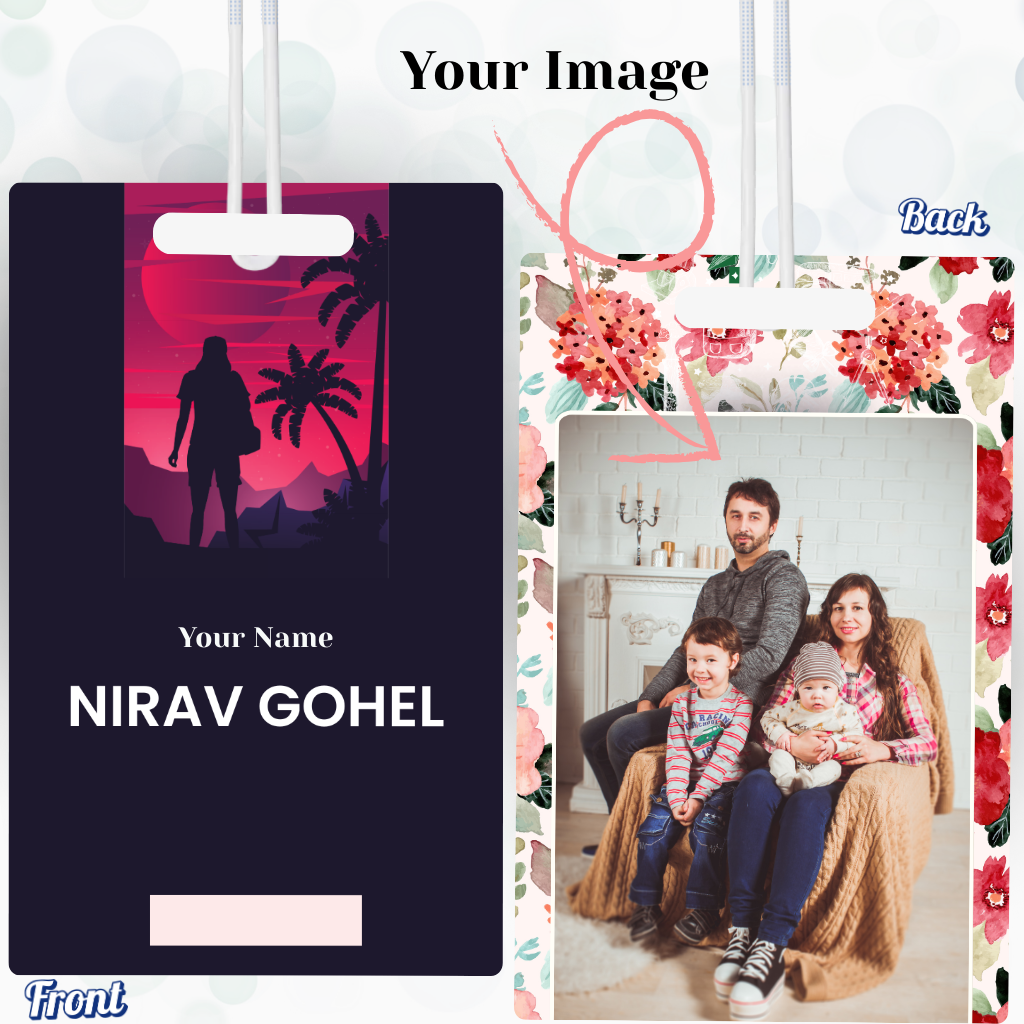 Luggage Tag With Name & Image Customisation - 7*9 Cm