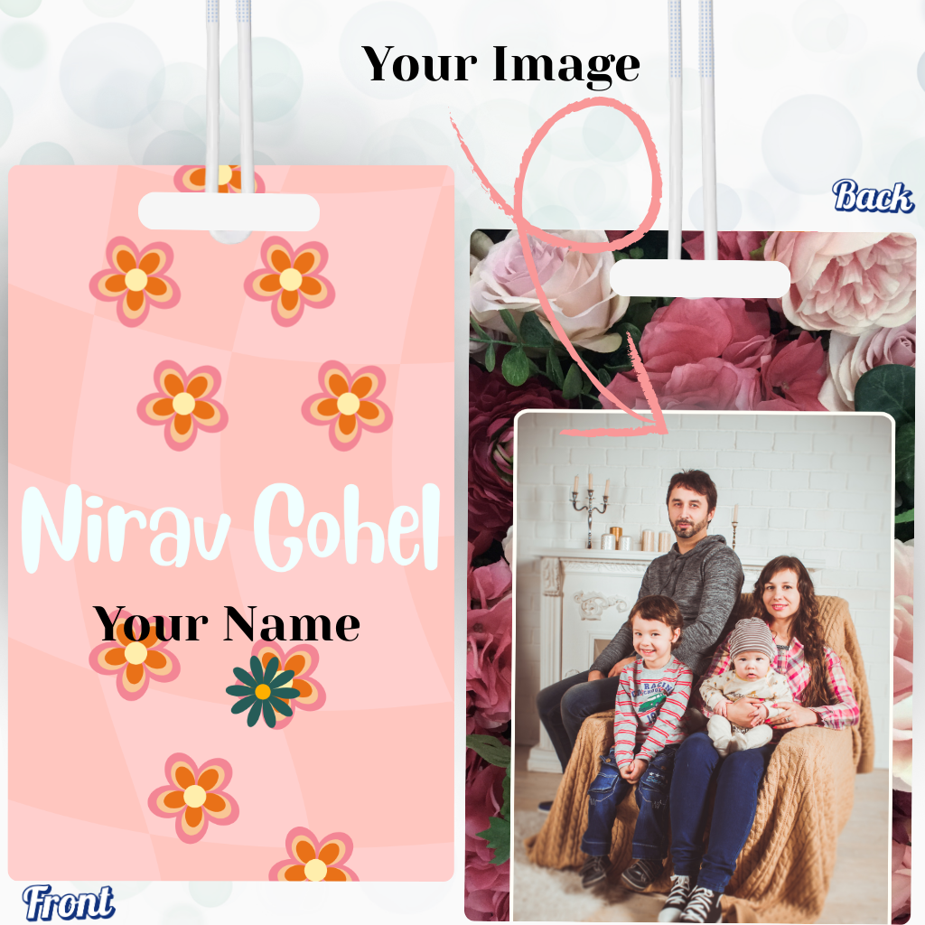Luggage Tag With Name & Image Customisation - 7*9 Cm