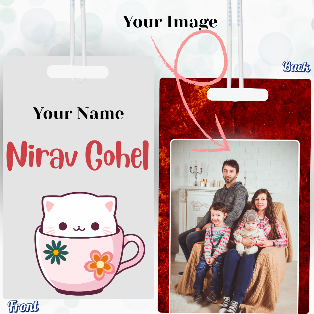 Luggage Tag With Name & Image Customisation - 7*9 Cm