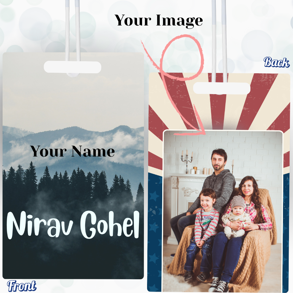 Luggage Tag With Name & Image Customisation - 7*9 Cm
