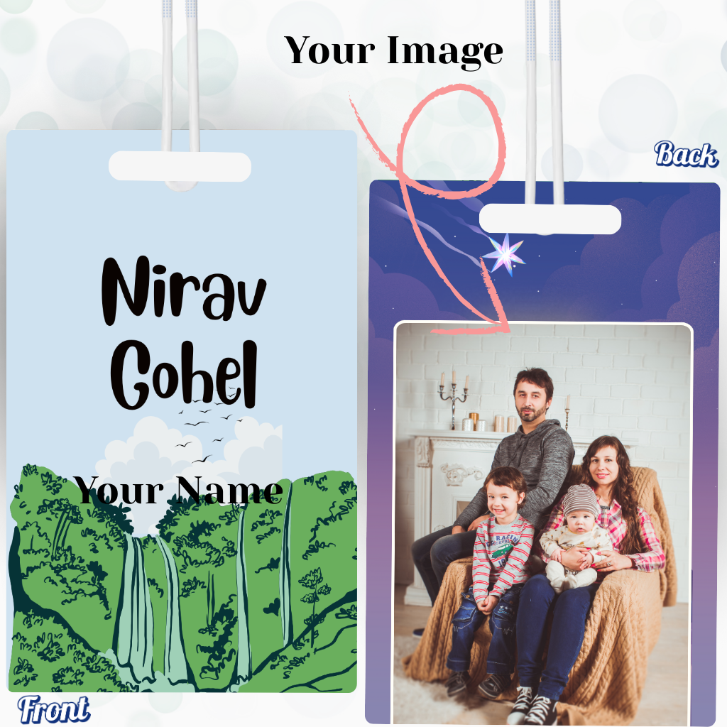 Luggage Tag With Name & Image Customisation - 7*9 Cm