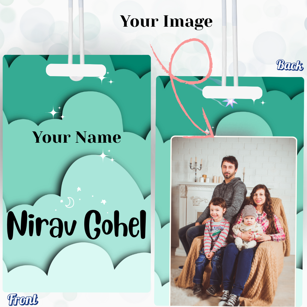 Luggage Tag With Name & Image Customisation - 7*9 Cm