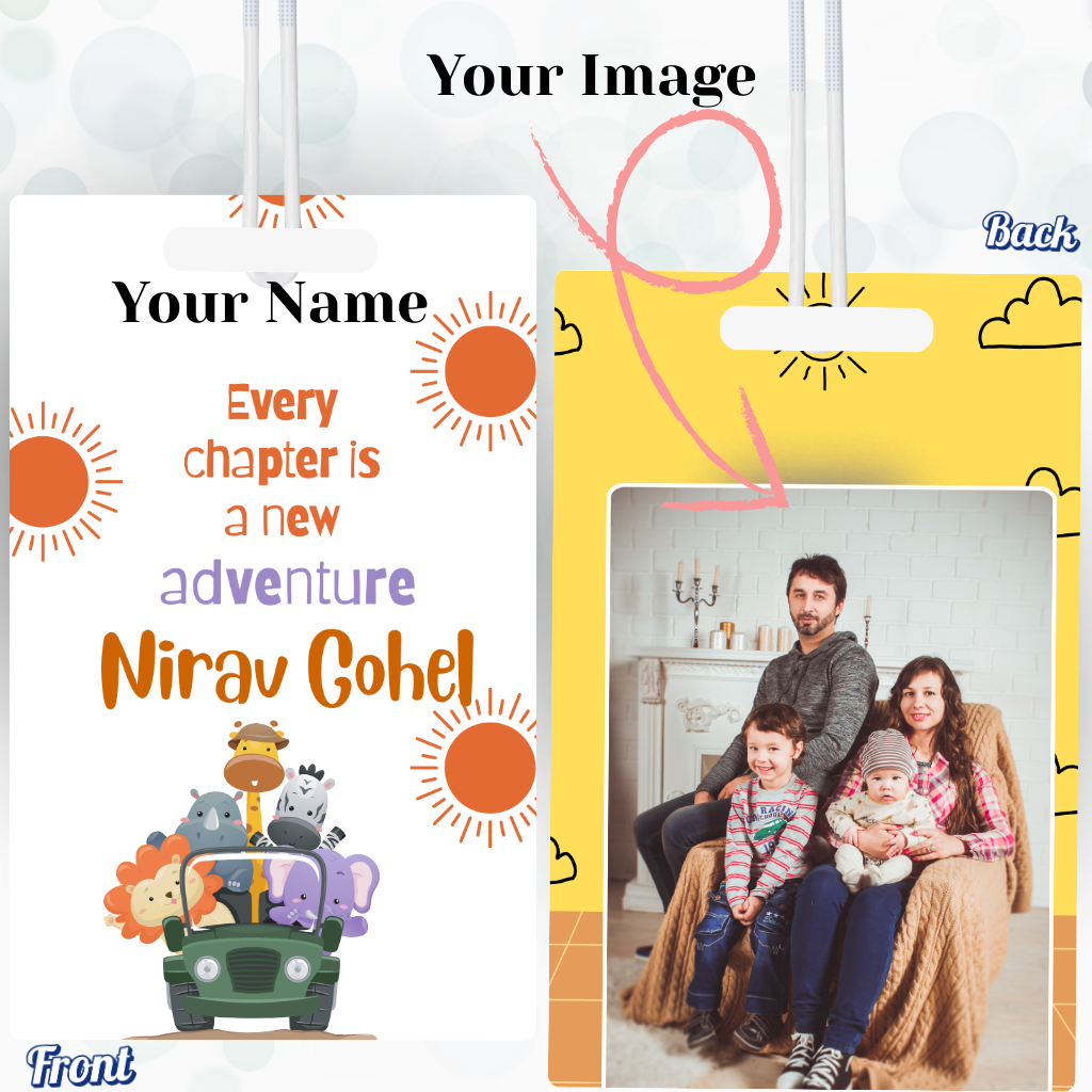 Luggage Tag With Name & Image Customisation - 7*9 Cm