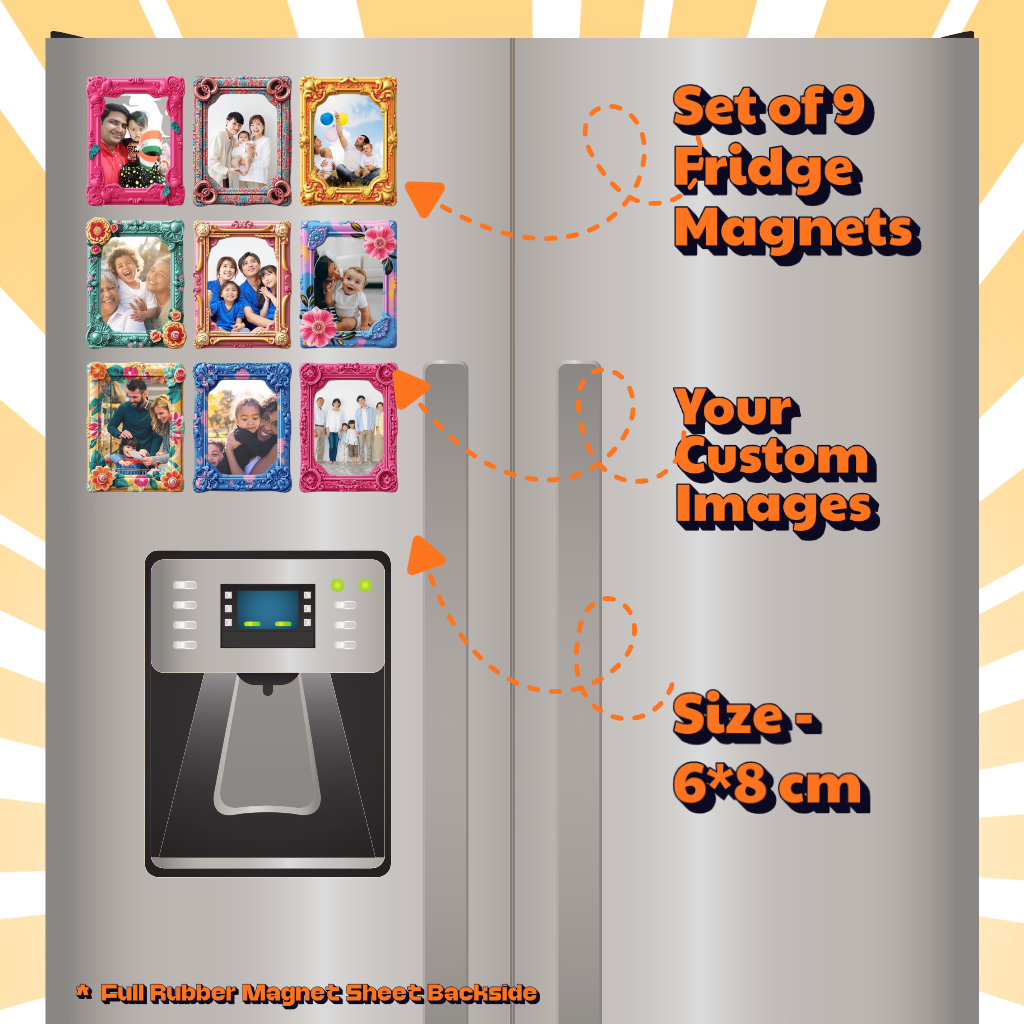 Photo Fridge Magnets – Strong Hold, Glossy Finish, Waterproof