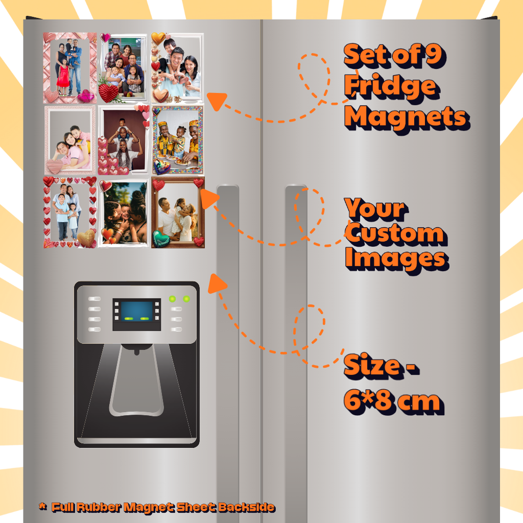 Photo Fridge Magnets – Strong Hold, Glossy Finish, Waterproof