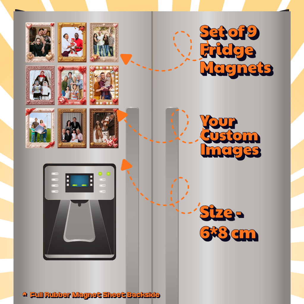 Photo Fridge Magnets – Strong Hold, Glossy Finish, Waterproof