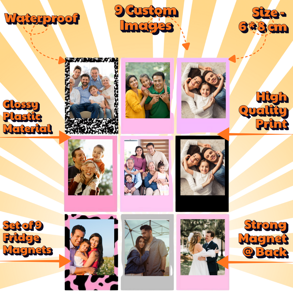 Photo Fridge Magnets – Strong Hold, Glossy Finish, Waterproof