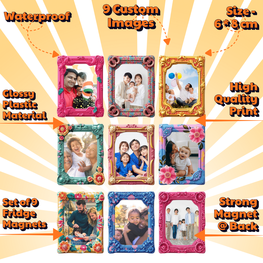 Photo Fridge Magnets – Strong Hold, Glossy Finish, Waterproof