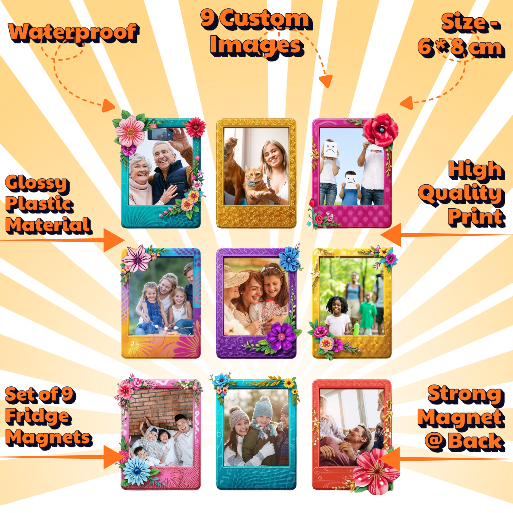 Photo Fridge Magnets – Strong Hold, Glossy Finish, Waterproof
