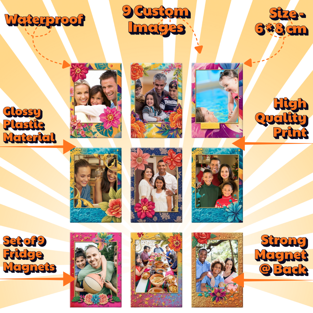 Photo Fridge Magnets – Strong Hold, Glossy Finish, Waterproof