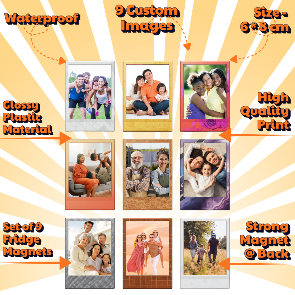 Photo Fridge Magnets – Strong Hold, Glossy Finish, Waterproof