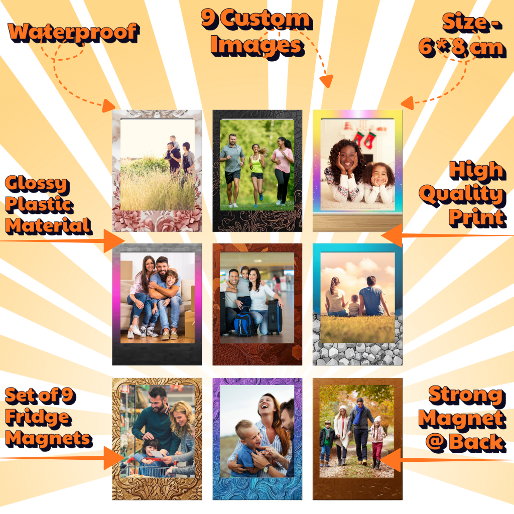 Photo Fridge Magnets – Strong Hold, Glossy Finish, Waterproof