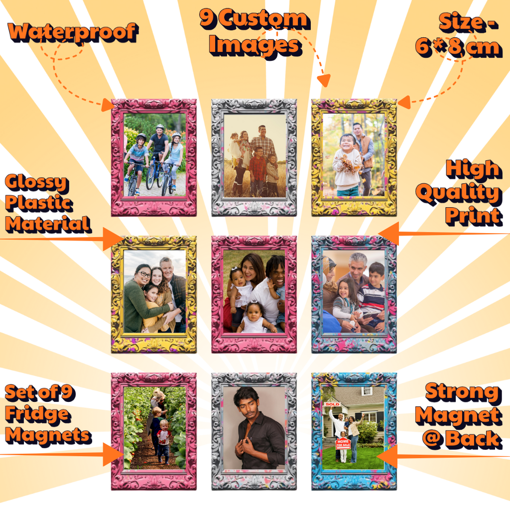 Photo Fridge Magnets – Strong Hold, Glossy Finish, Waterproof