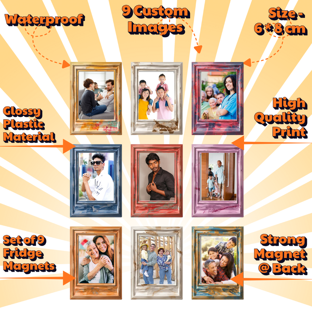 Photo Fridge Magnets – Strong Hold, Glossy Finish, Waterproof