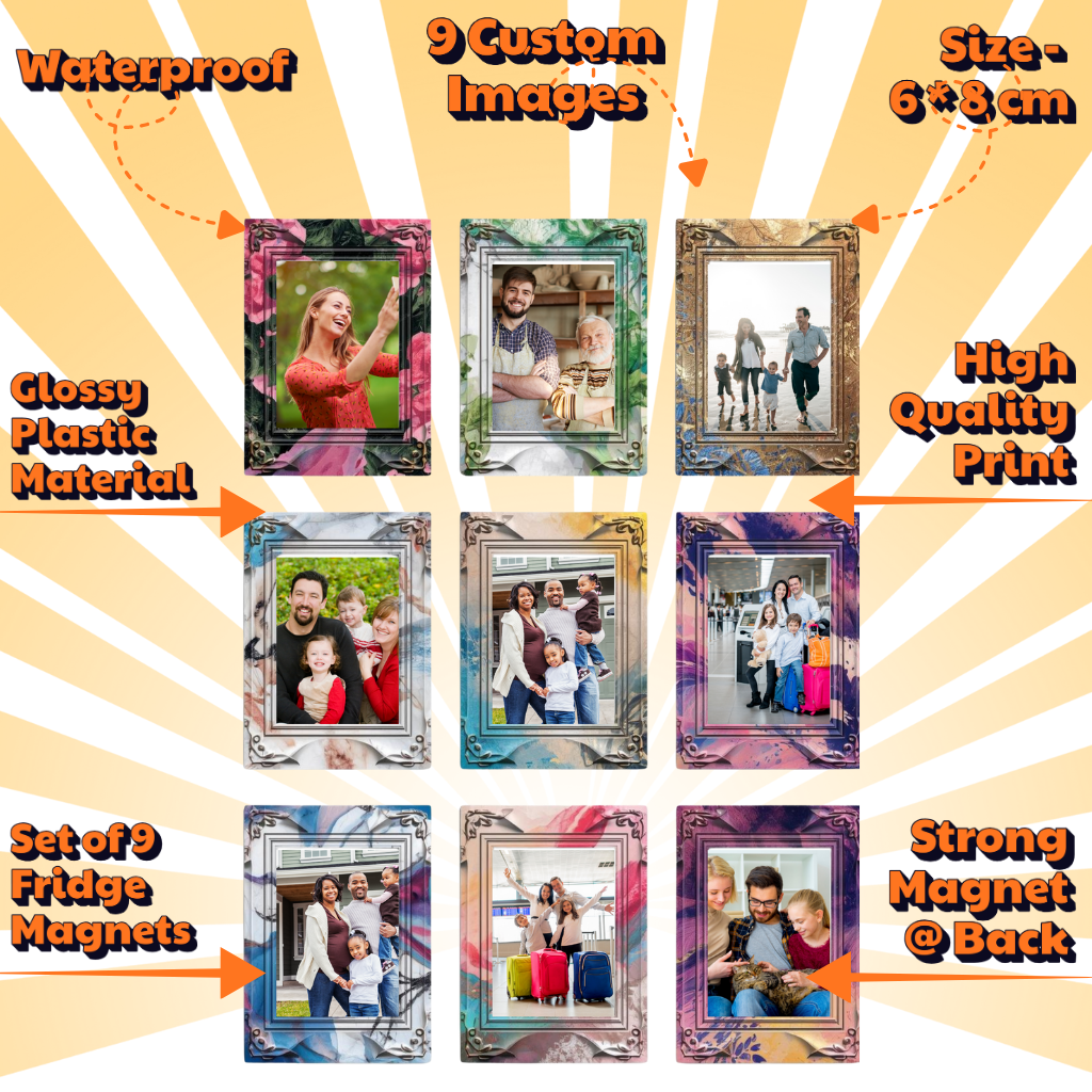 Photo Fridge Magnets – Strong Hold, Glossy Finish, Waterproof