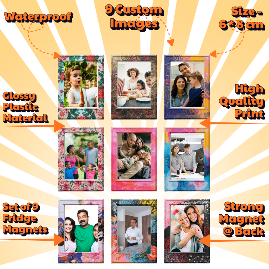 Photo Fridge Magnets – Strong Hold, Glossy Finish, Waterproof
