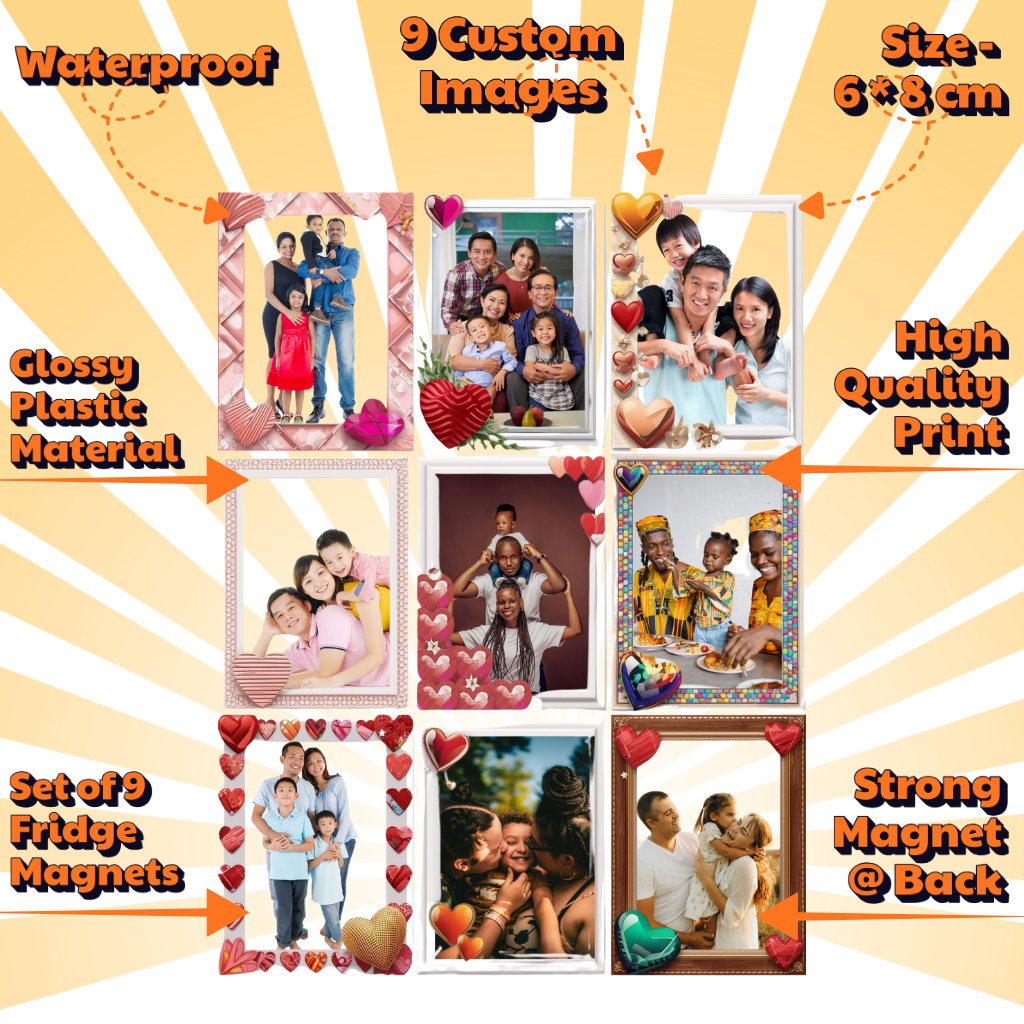 Photo Fridge Magnets – Strong Hold, Glossy Finish, Waterproof