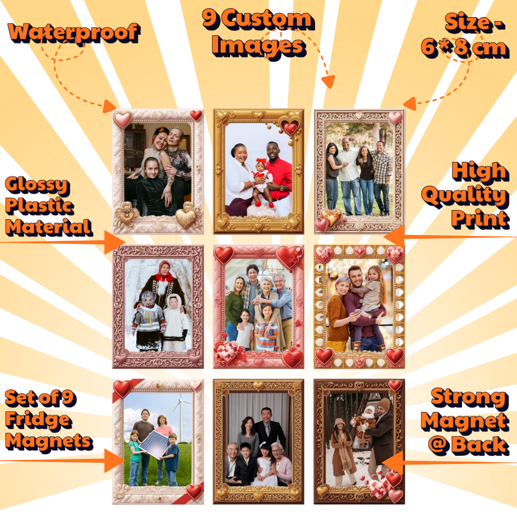 Photo Fridge Magnets – Strong Hold, Glossy Finish, Waterproof