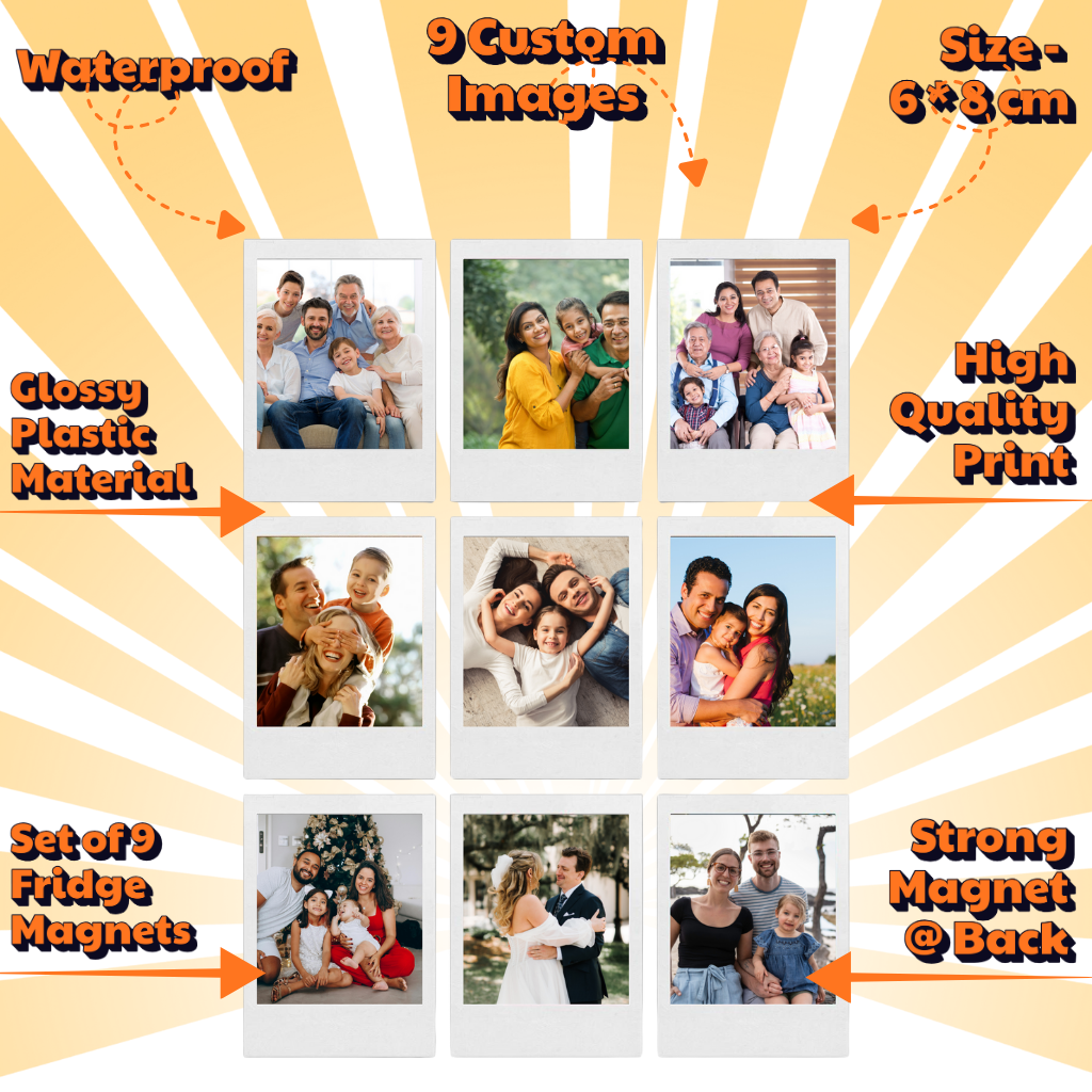 Photo Fridge Magnets – Strong Hold, Glossy Finish, Waterproof