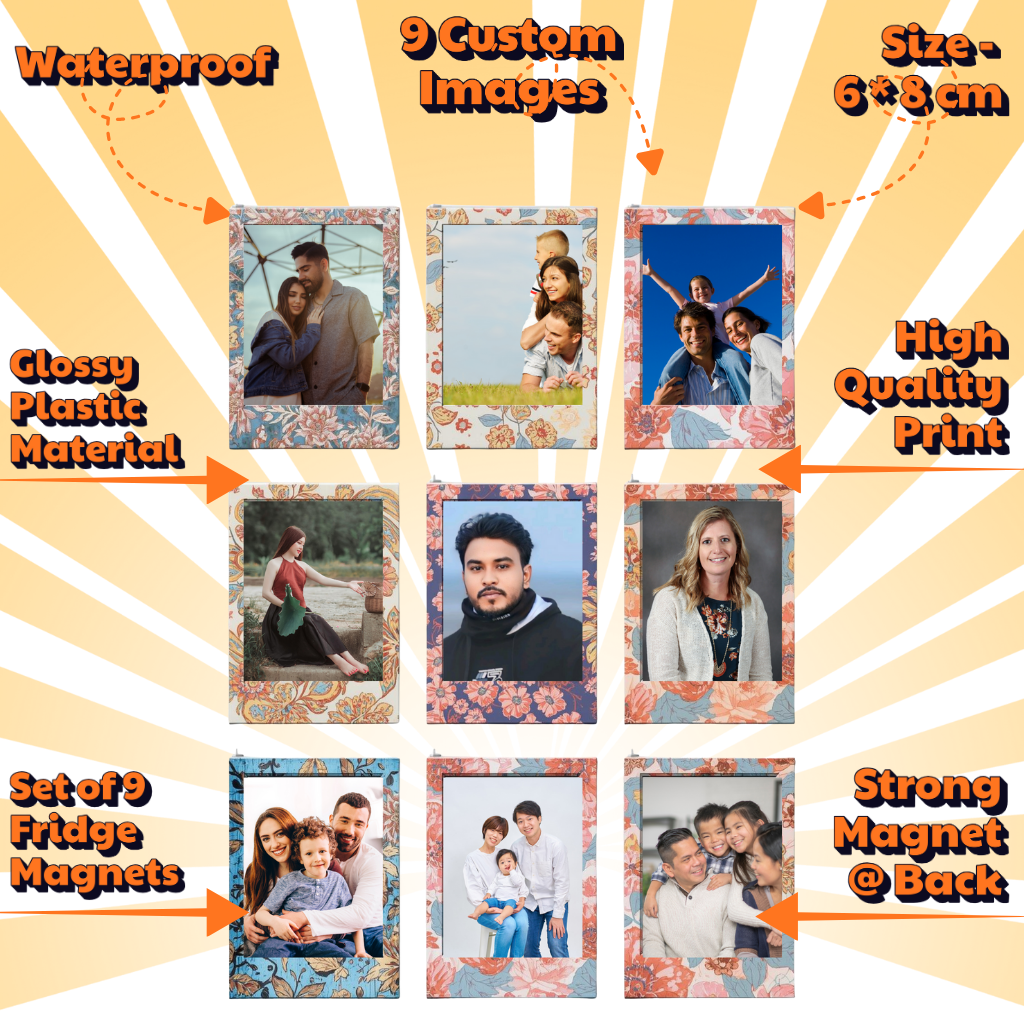 Photo Fridge Magnets – Strong Hold, Glossy Finish, Waterproof