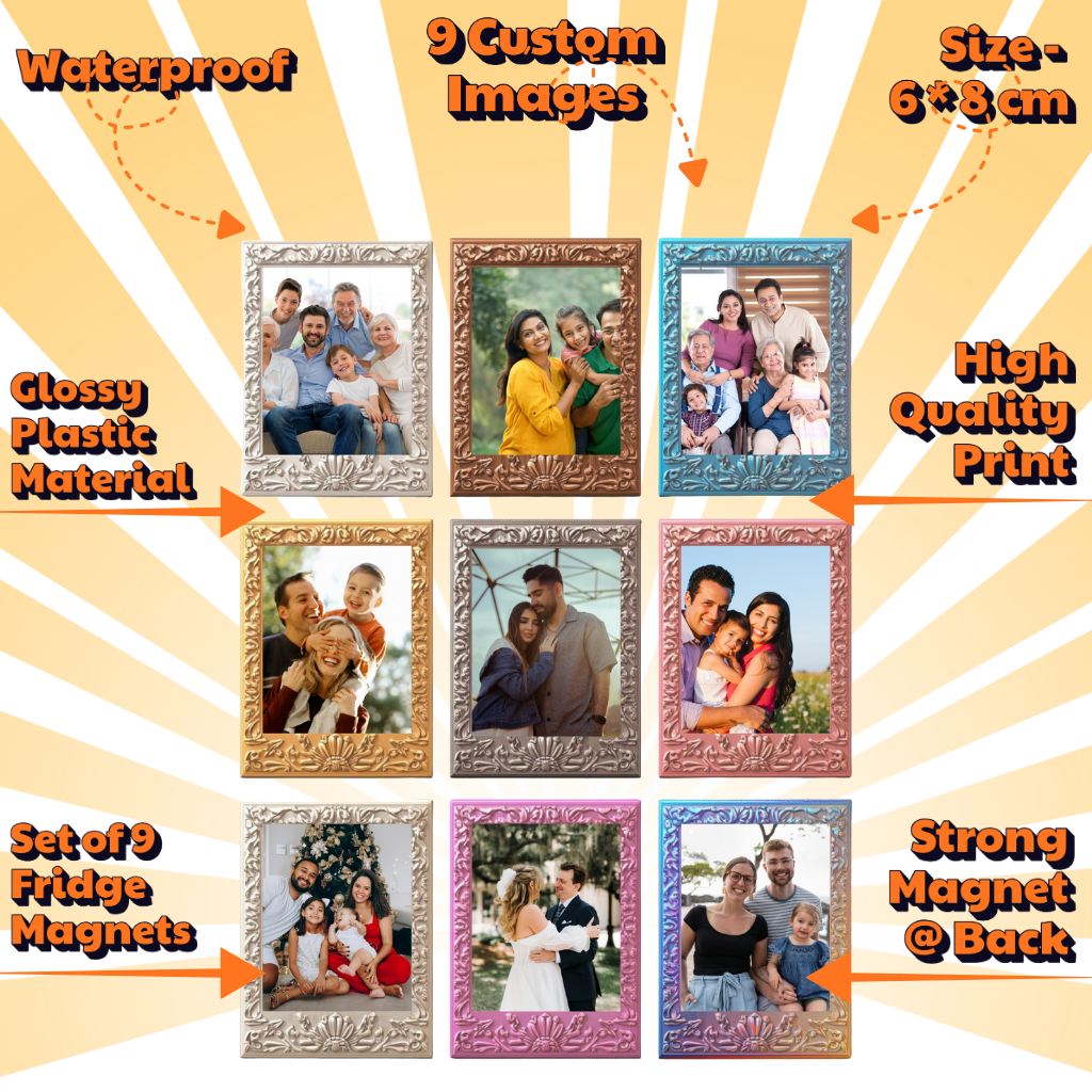 Photo Fridge Magnets – Strong Hold, Glossy Finish, Waterproof