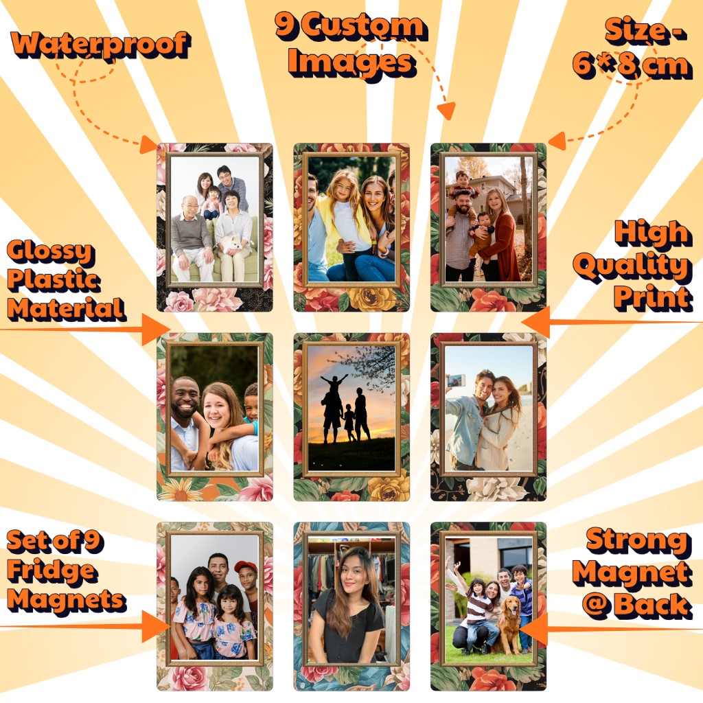 Photo Fridge Magnets – Strong Hold, Glossy Finish, Waterproof