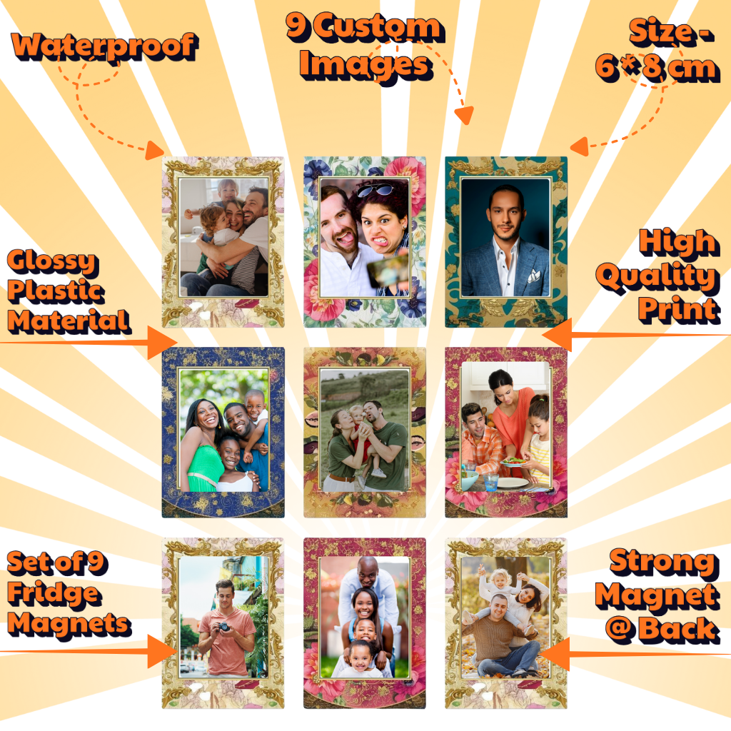 Photo Fridge Magnets – Strong Hold, Glossy Finish, Waterproof