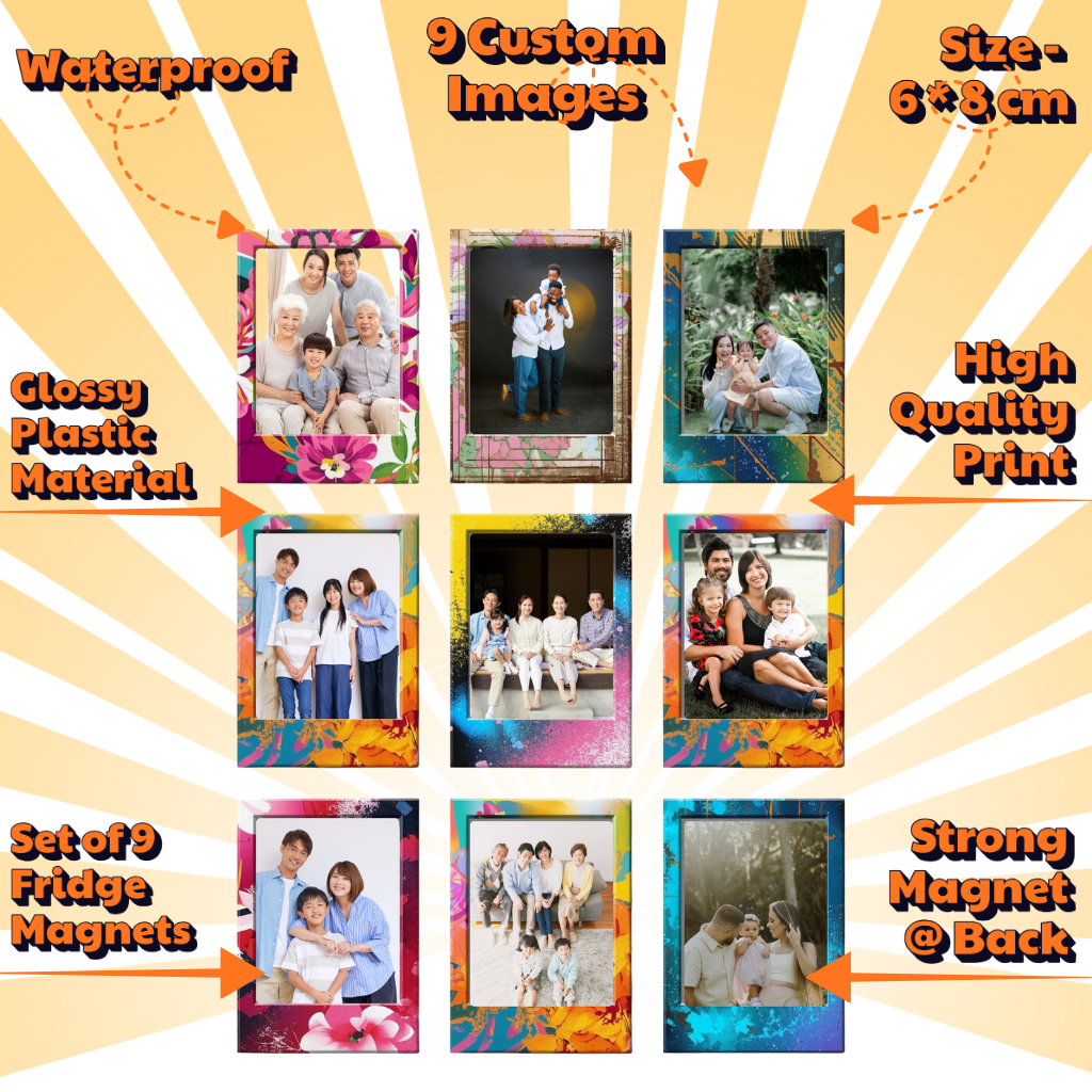 Photo Fridge Magnets – Strong Hold, Glossy Finish, Waterproof