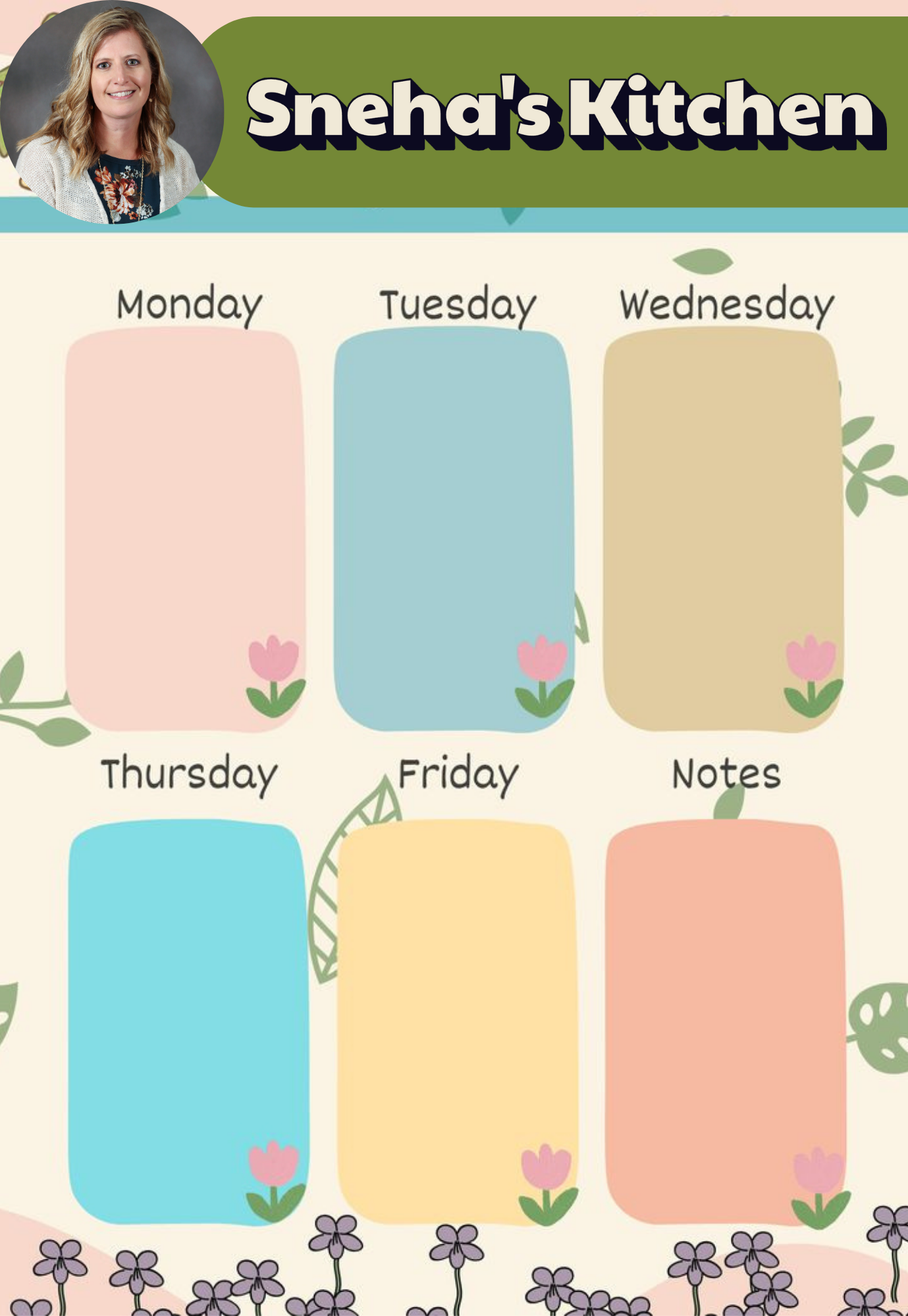 Personalized Weekly Planner Fridge Magnet | Custom A4 Magnetic Board with Name & Photo | Rewritable, Durable & Reusable