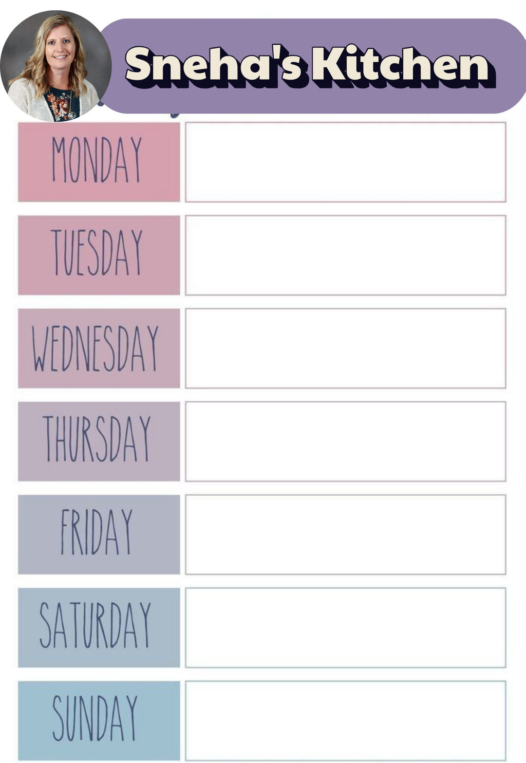 Personalized Weekly Planner Fridge Magnet | Custom A4 Magnetic Board with Name & Photo | Rewritable, Durable & Reusable