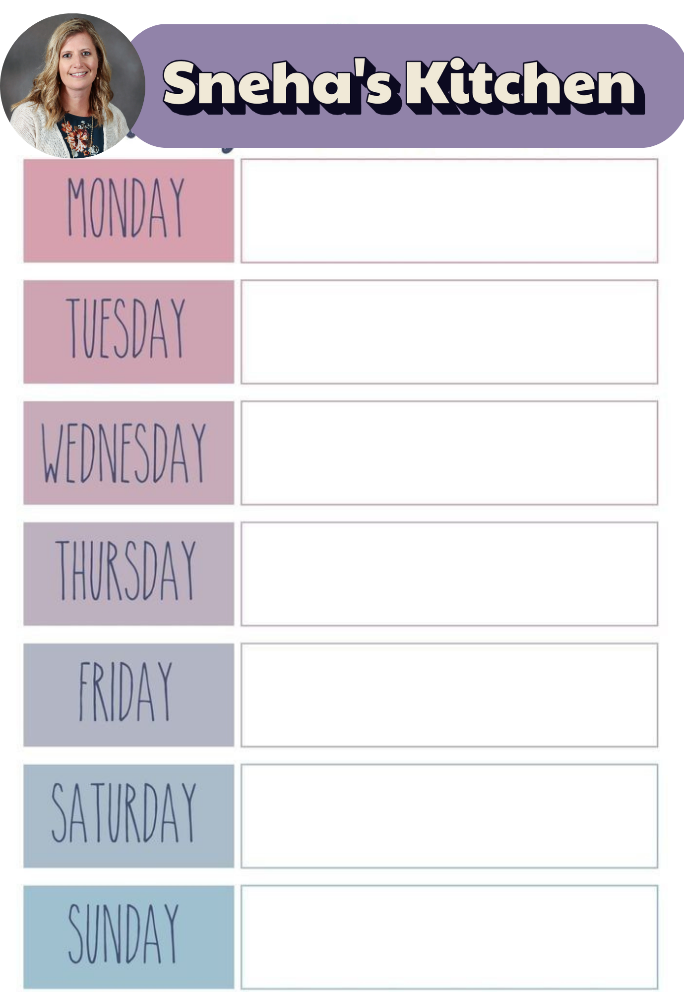 Personalized Weekly Planner Fridge Magnet | Custom A4 Magnetic Board with Name & Photo | Rewritable, Durable & Reusable