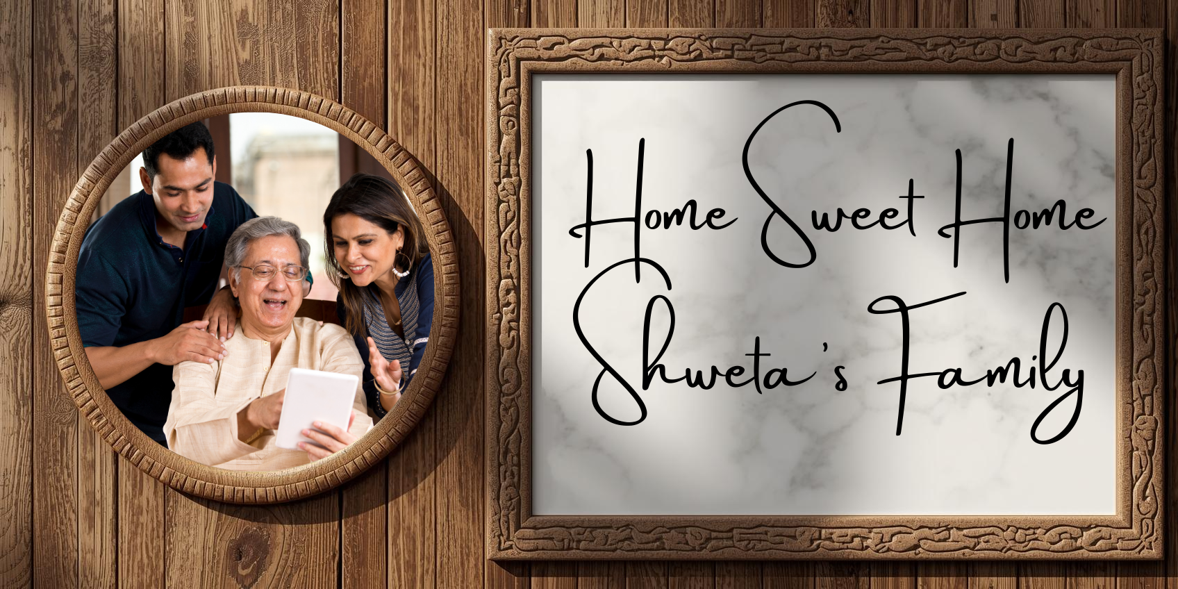 Customised Name Plate with Name & Image | 28×17 cm Laminated Plastic | Ideal for Home, Room, Door, Office