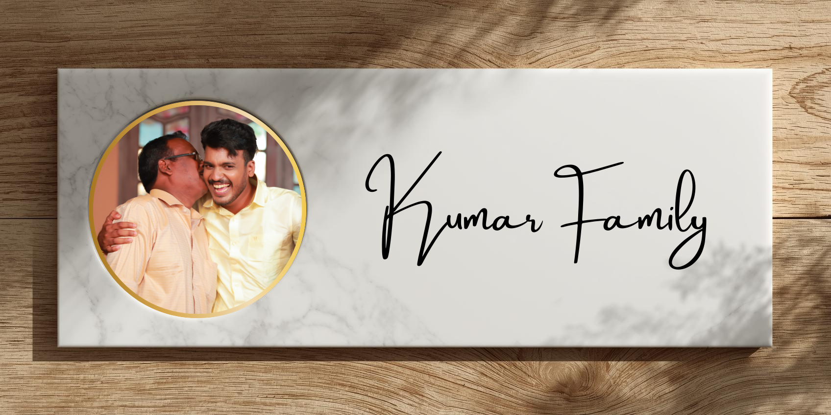 Customised Name Plate with Name & Image | 28×17 cm Laminated Plastic | Ideal for Home, Room, Door, Office