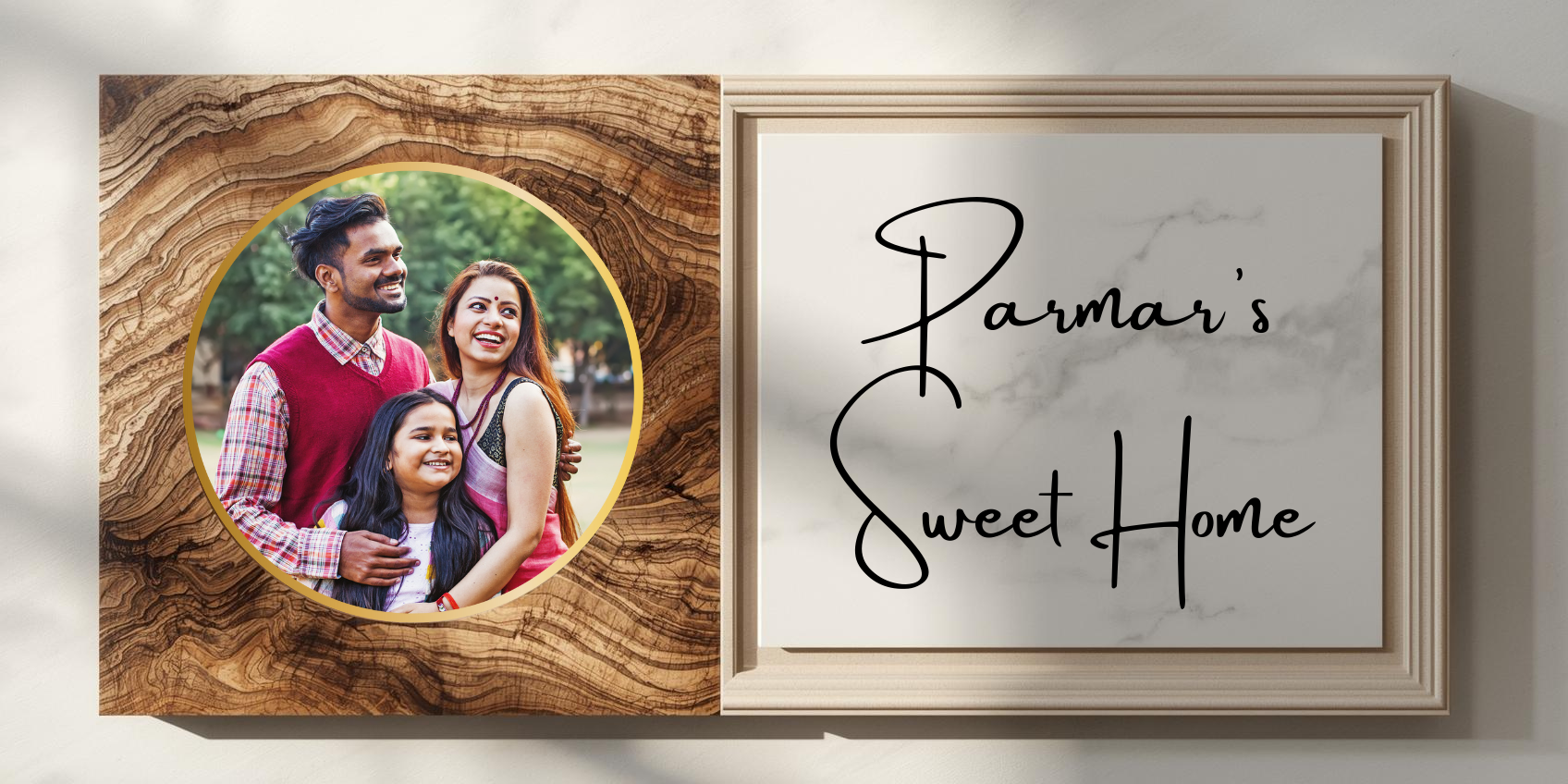 Customised Name Plate with Name & Image | 28×17 cm Laminated Plastic | Ideal for Home, Room, Door, Office
