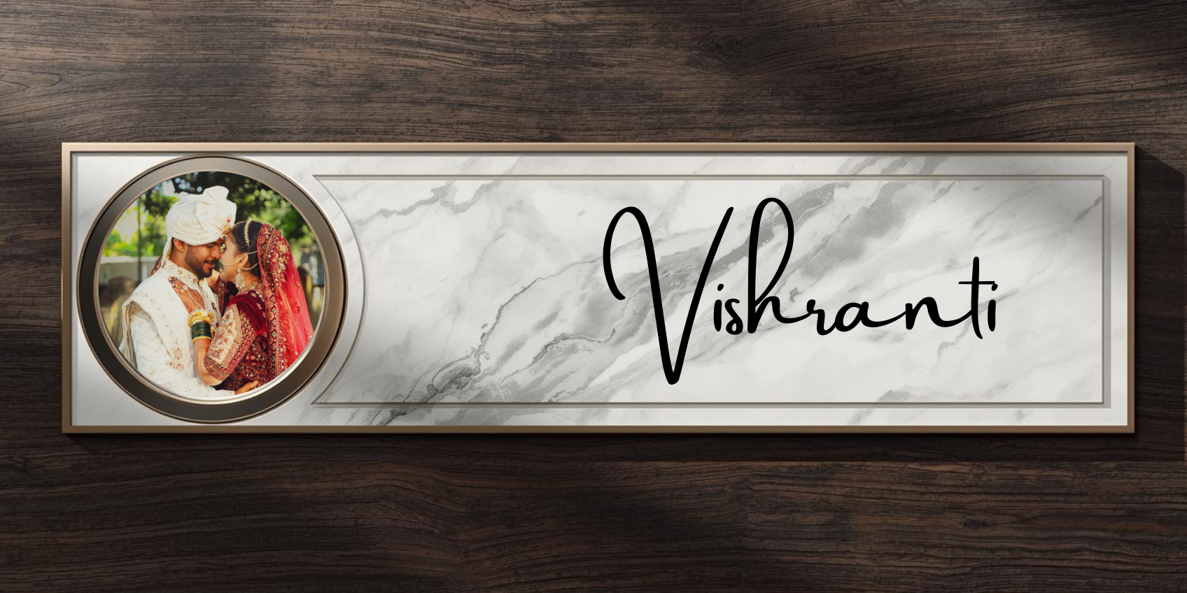 Customised Name Plate with Name & Image | 28×17 cm Laminated Plastic | Ideal for Home, Room, Door, Office