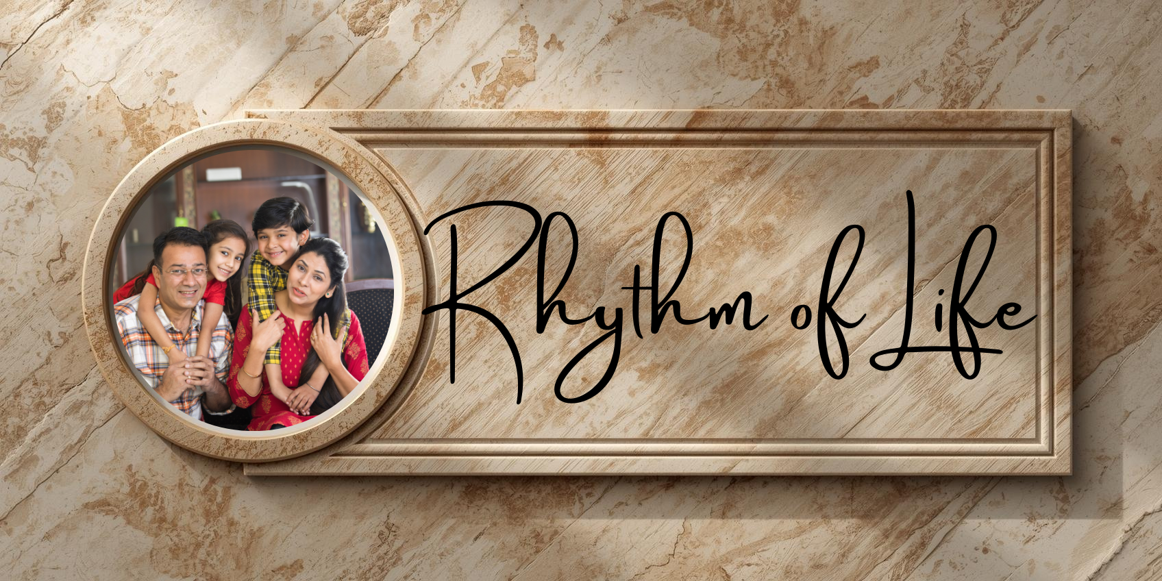 Customised Name Plate with Name & Image | 28×17 cm Laminated Plastic | Ideal for Home, Room, Door, Office
