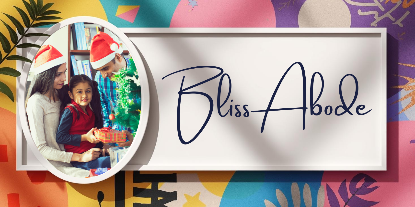 Customised Name Plate with Name & Image | 28×17 cm Laminated Plastic | Ideal for Home, Room, Door, Office