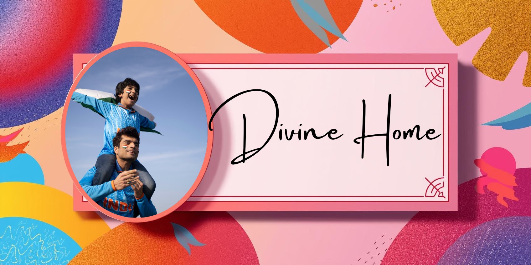 Customised Name Plate with Name & Image | 28×17 cm Laminated Plastic | Ideal for Home, Room, Door, Office