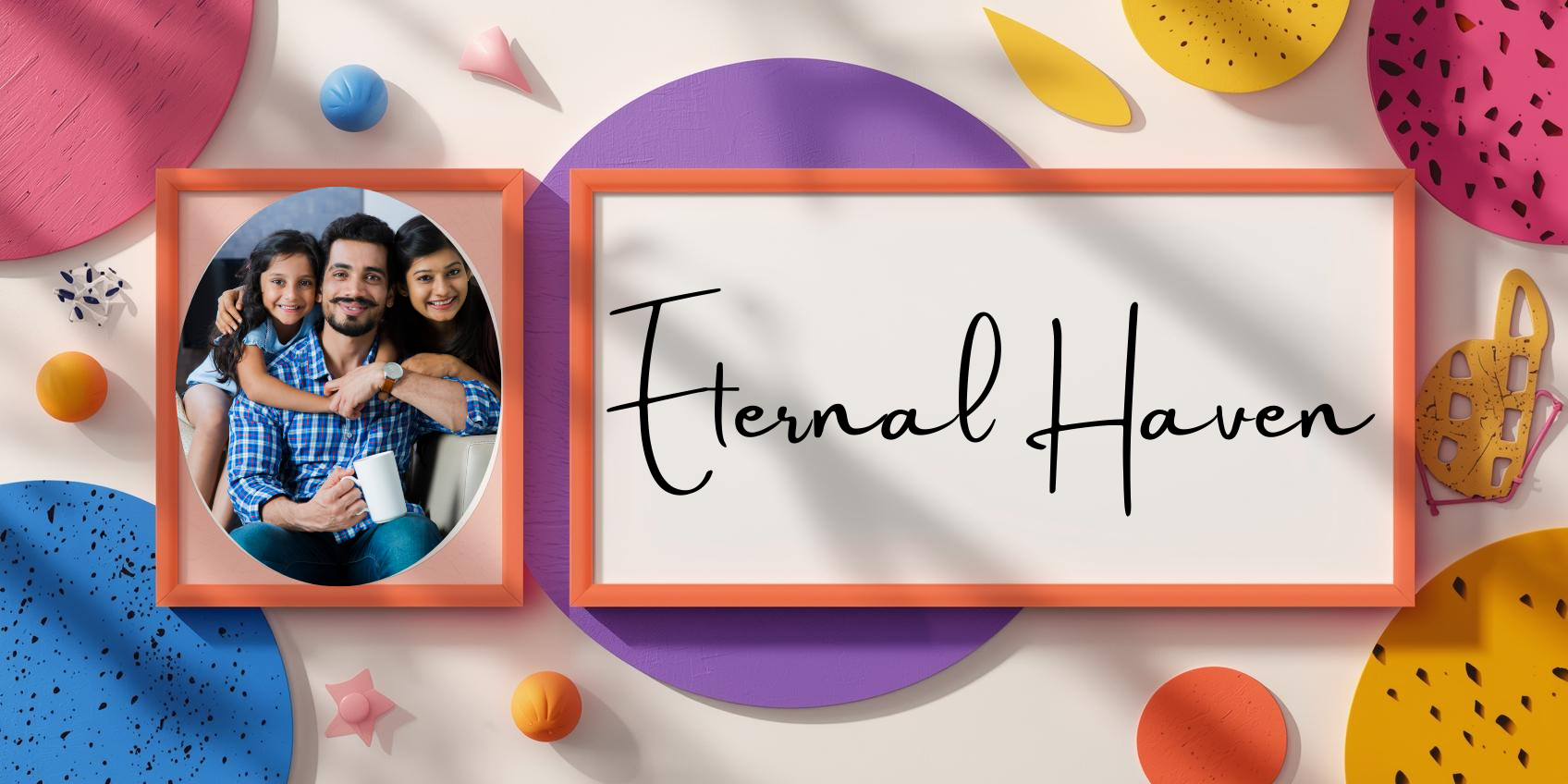 Customised Name Plate with Name & Image | 28×17 cm Laminated Plastic | Ideal for Home, Room, Door, Office