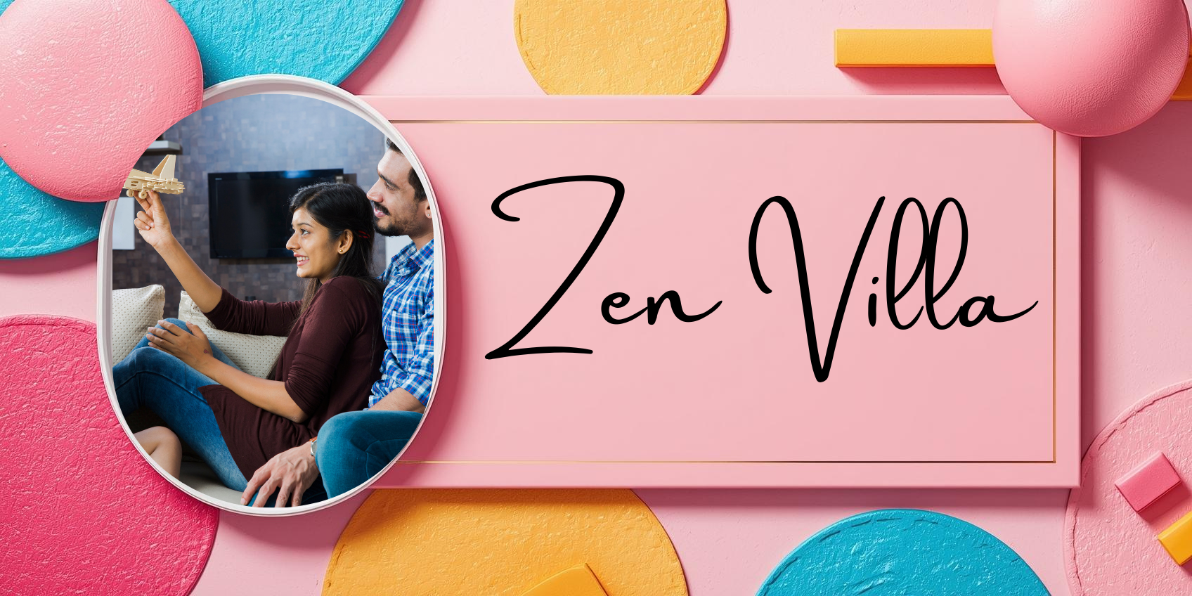 Customised Name Plate with Name & Image | 28×17 cm Laminated Plastic | Ideal for Home, Room, Door, Office