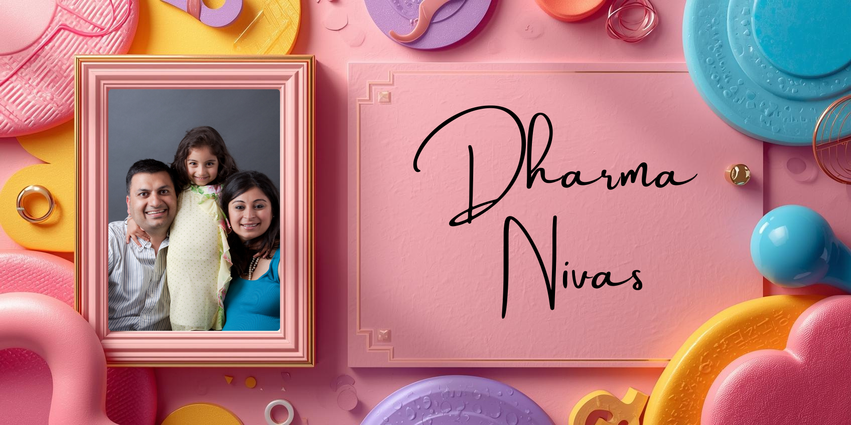 Customised Name Plate with Name & Image | 28×17 cm Laminated Plastic | Ideal for Home, Room, Door, Office