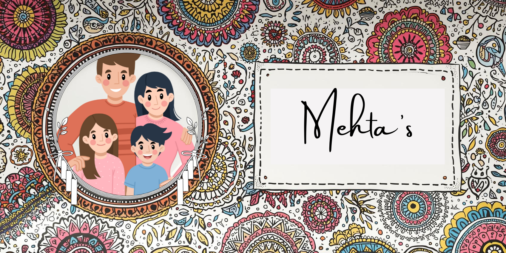 Customised Name Plate with Name & Image | 28×17 cm Laminated Plastic | Ideal for Home, Room, Door, Office