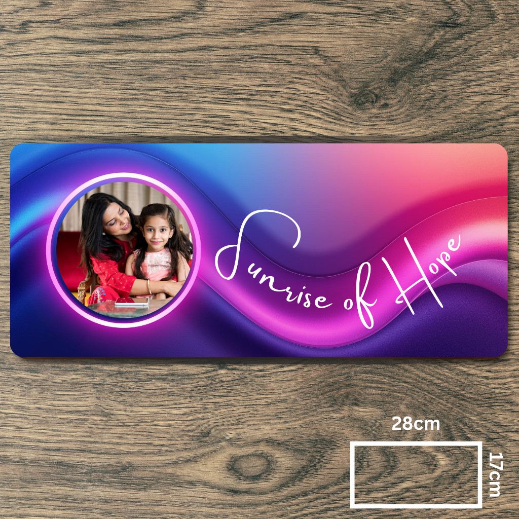 Customised Name Plate with Name & Image | 28×17 cm Laminated Plastic | Ideal for Home, Room, Door, Office